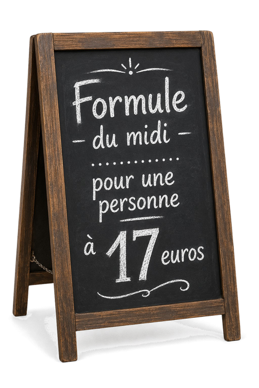 Ardoise formule du midi